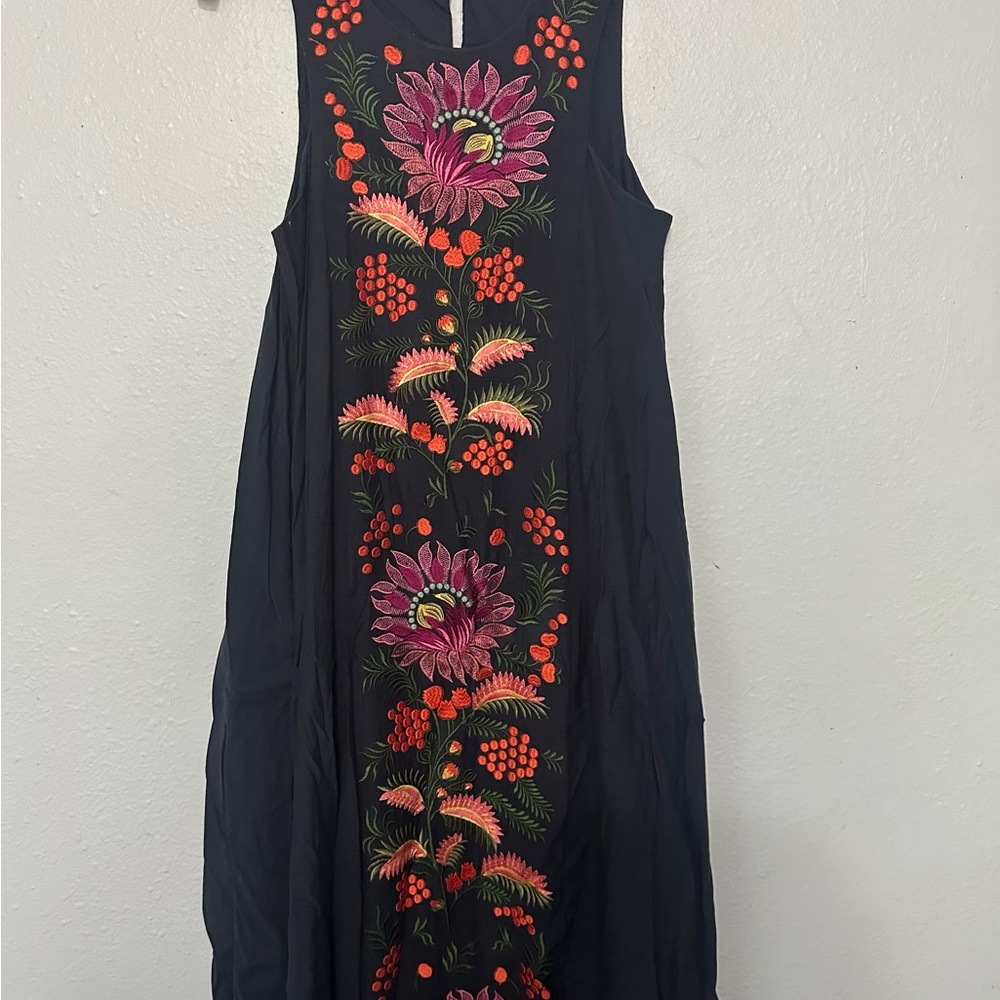 Black and Pink Asymmetrical Halter Sundress for Wedding Guest
